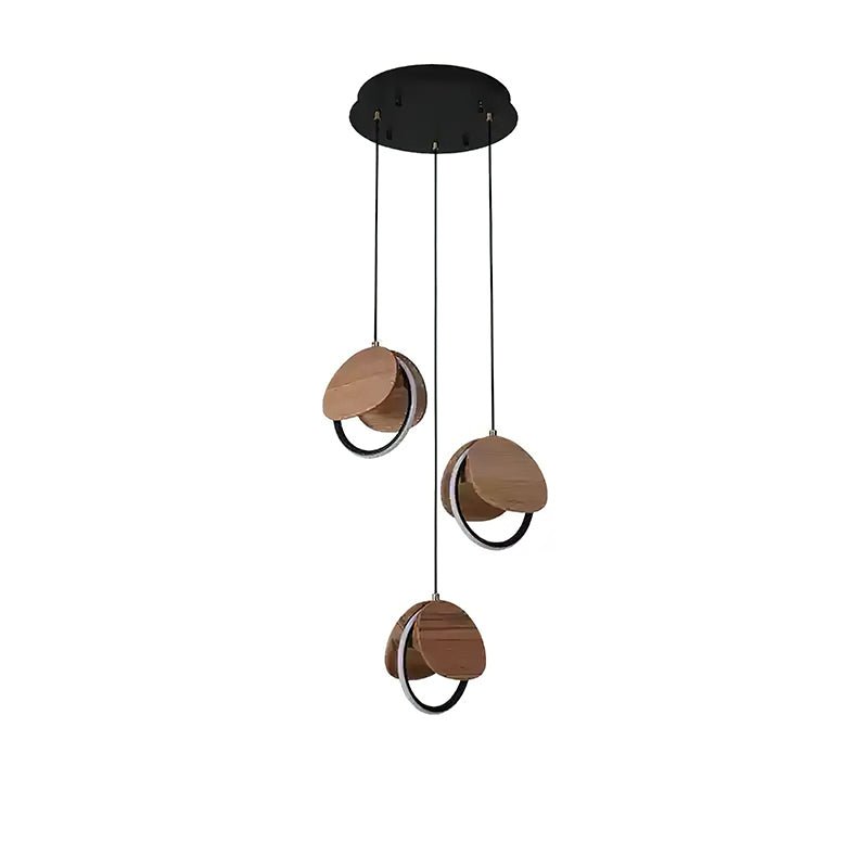 Lustre Ambleteuse en bois et métal – vue 2