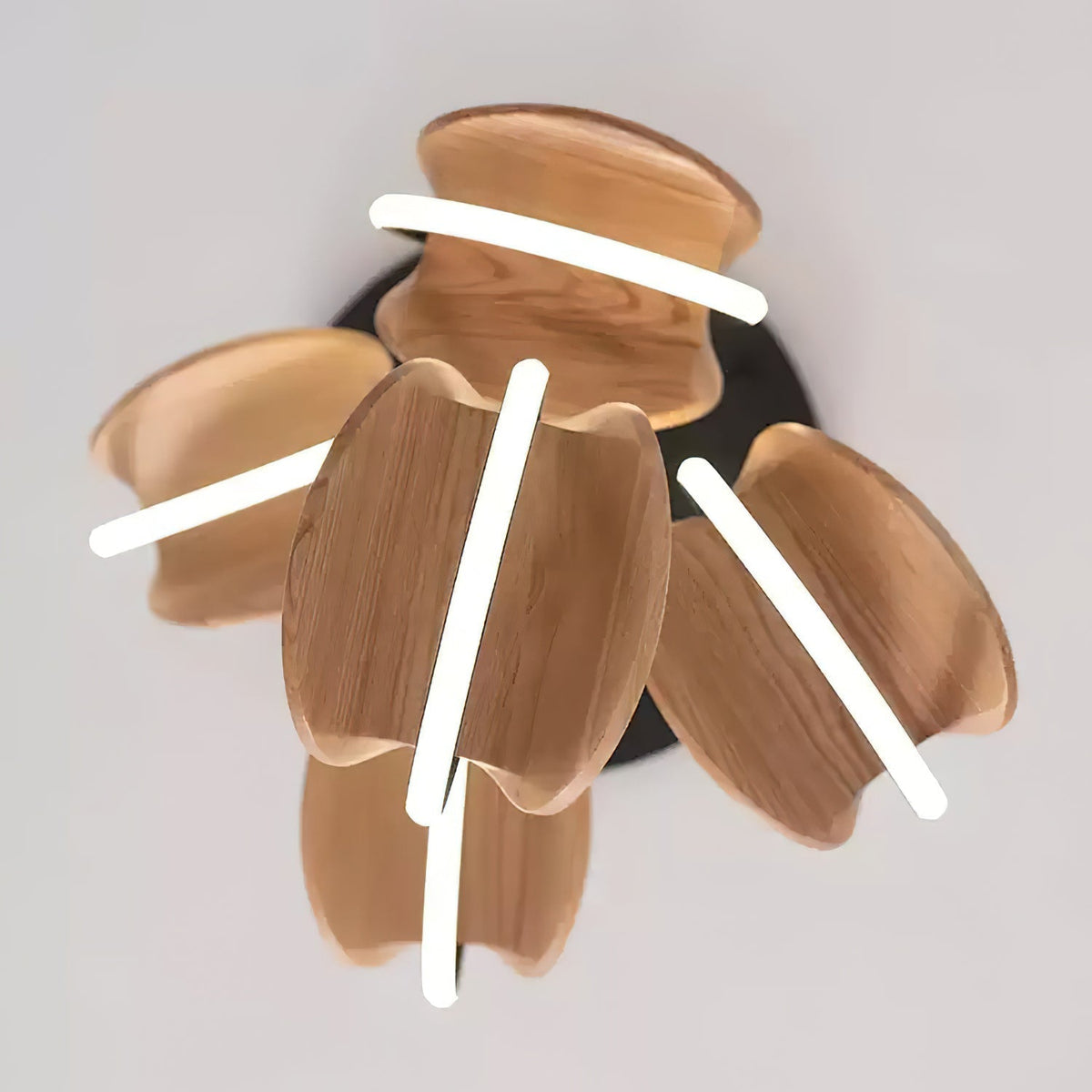 Lustre Ambleteuse en bois et métal – vue 11