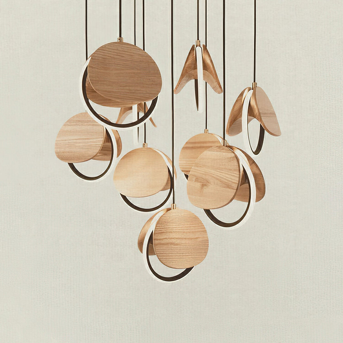 Lustre Ambleteuse en bois et métal – vue 22