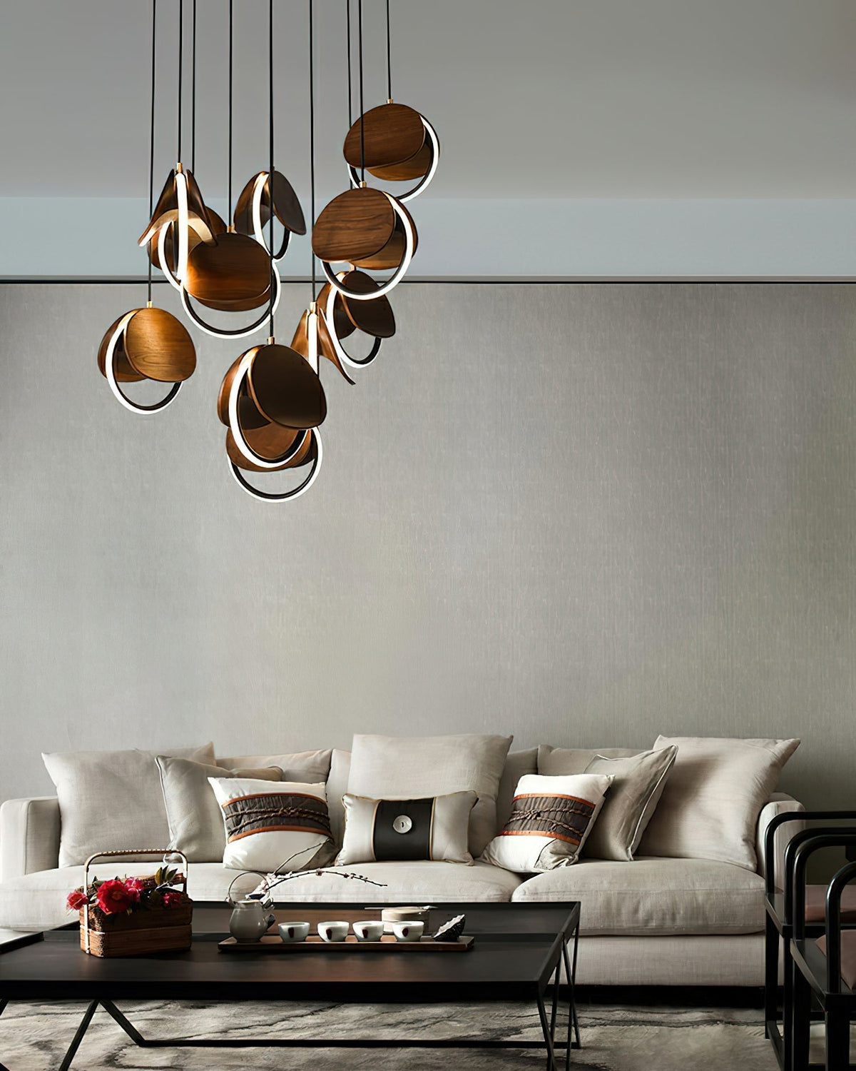 Lustre Ambleteuse en bois et métal – vue 43