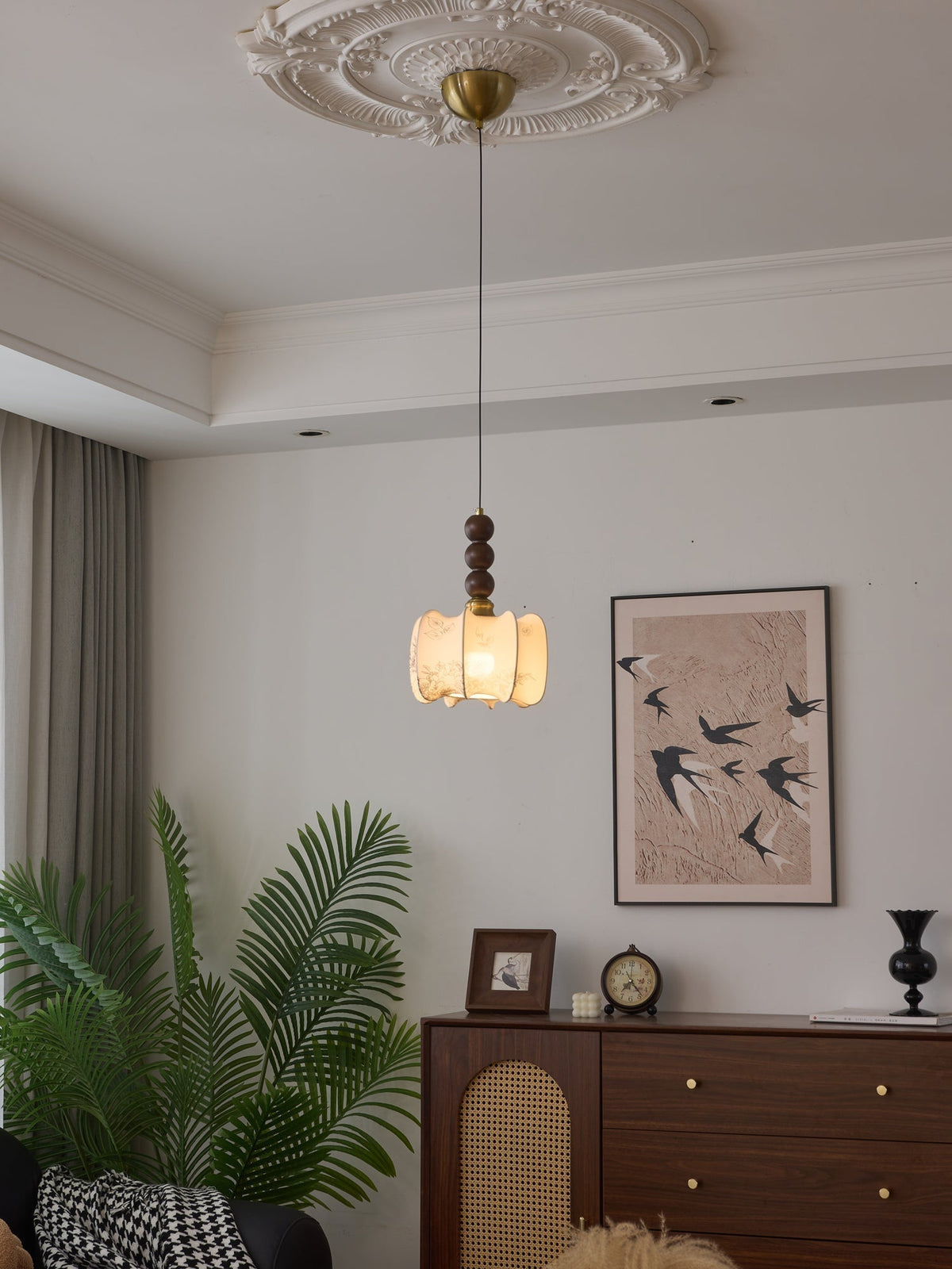 Suspension Cédrat en bois et tissu – vue 6