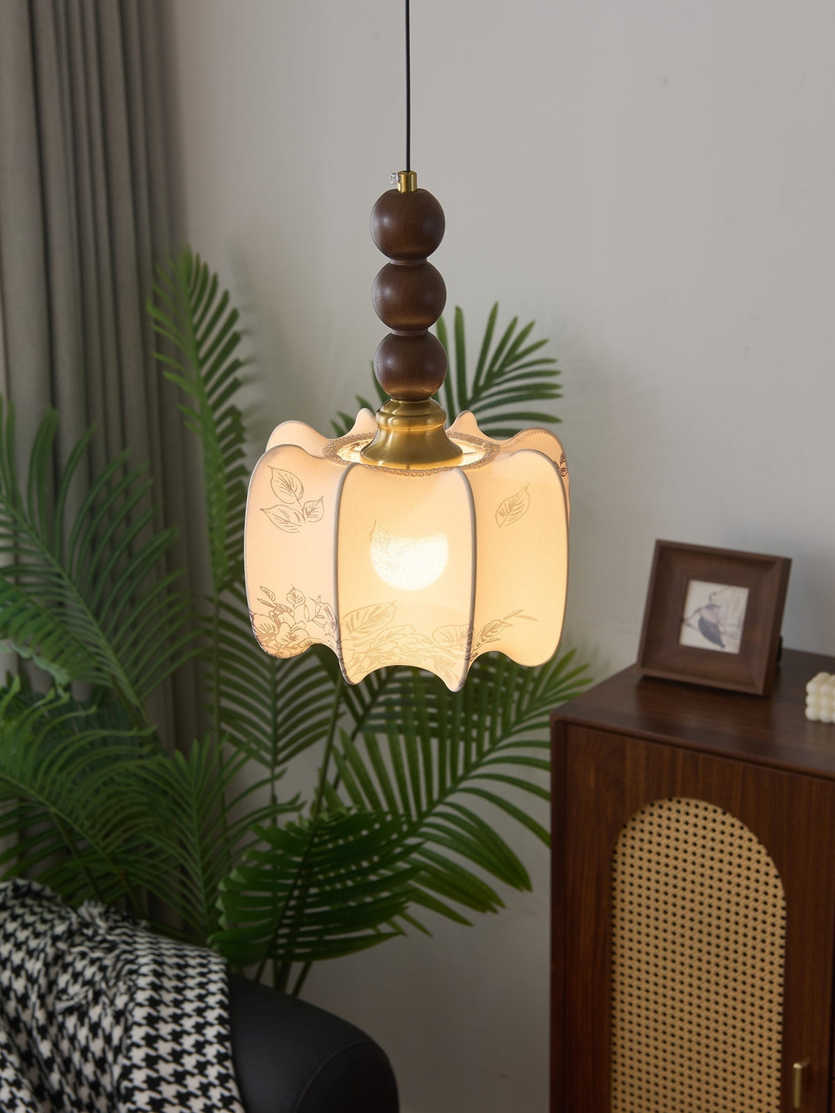 Suspension Cédrat en bois et tissu – vue 8