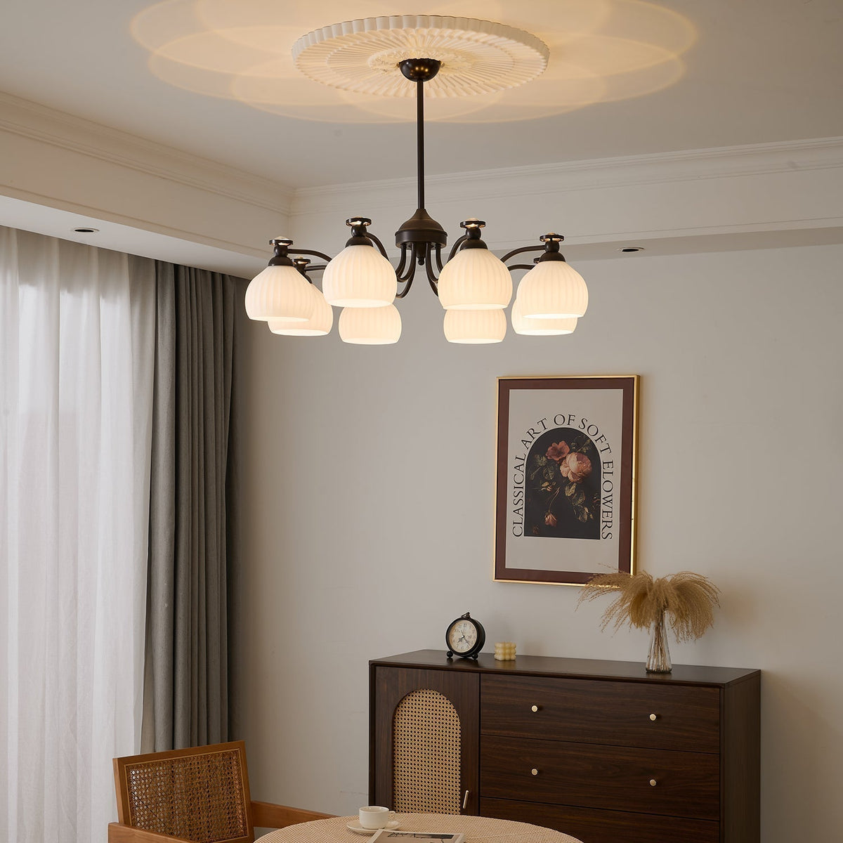 Lustre Vaisseau en verre et métal – vue 6