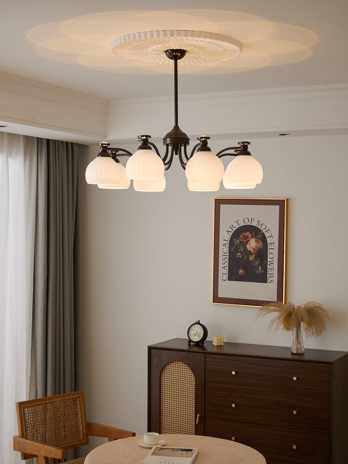 Lustre Vaisseau en verre et métal – vue 10