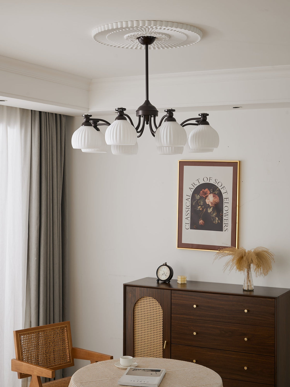 Lustre Vaisseau en verre et métal – vue 11