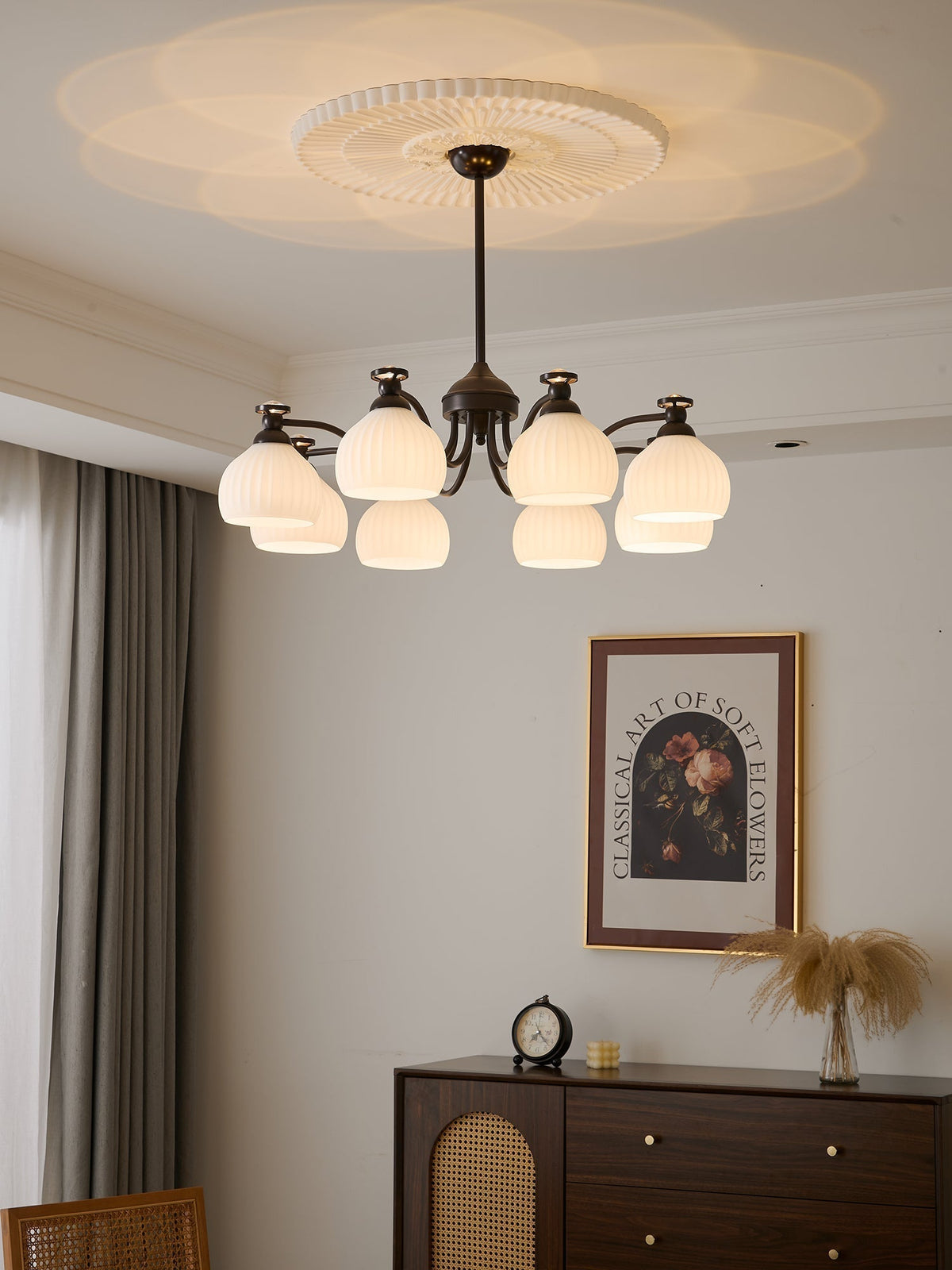 Lustre Vaisseau en verre et métal – vue 13