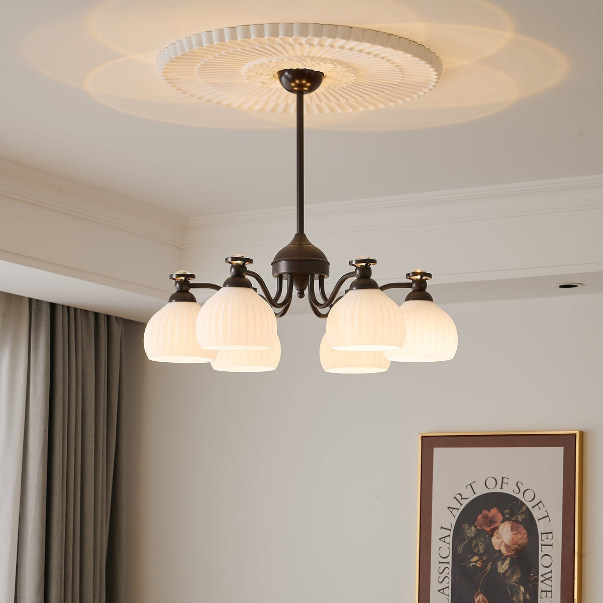 Lustre Vaisseau en verre et métal – vue 28