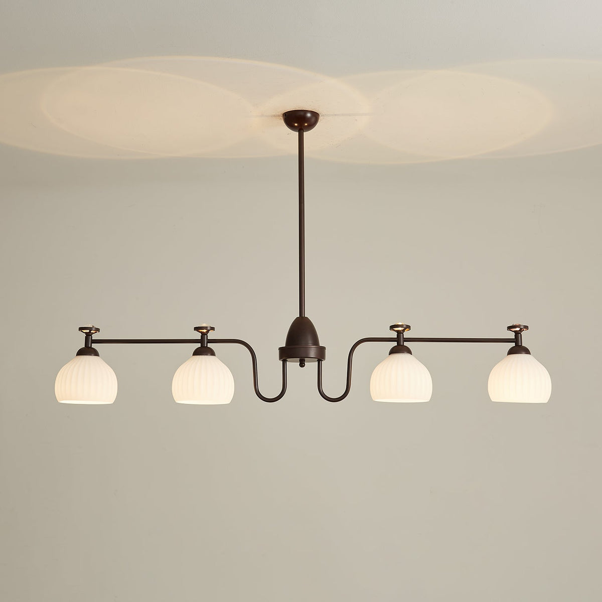 Lustre Vaisseau en verre et métal – vue 21