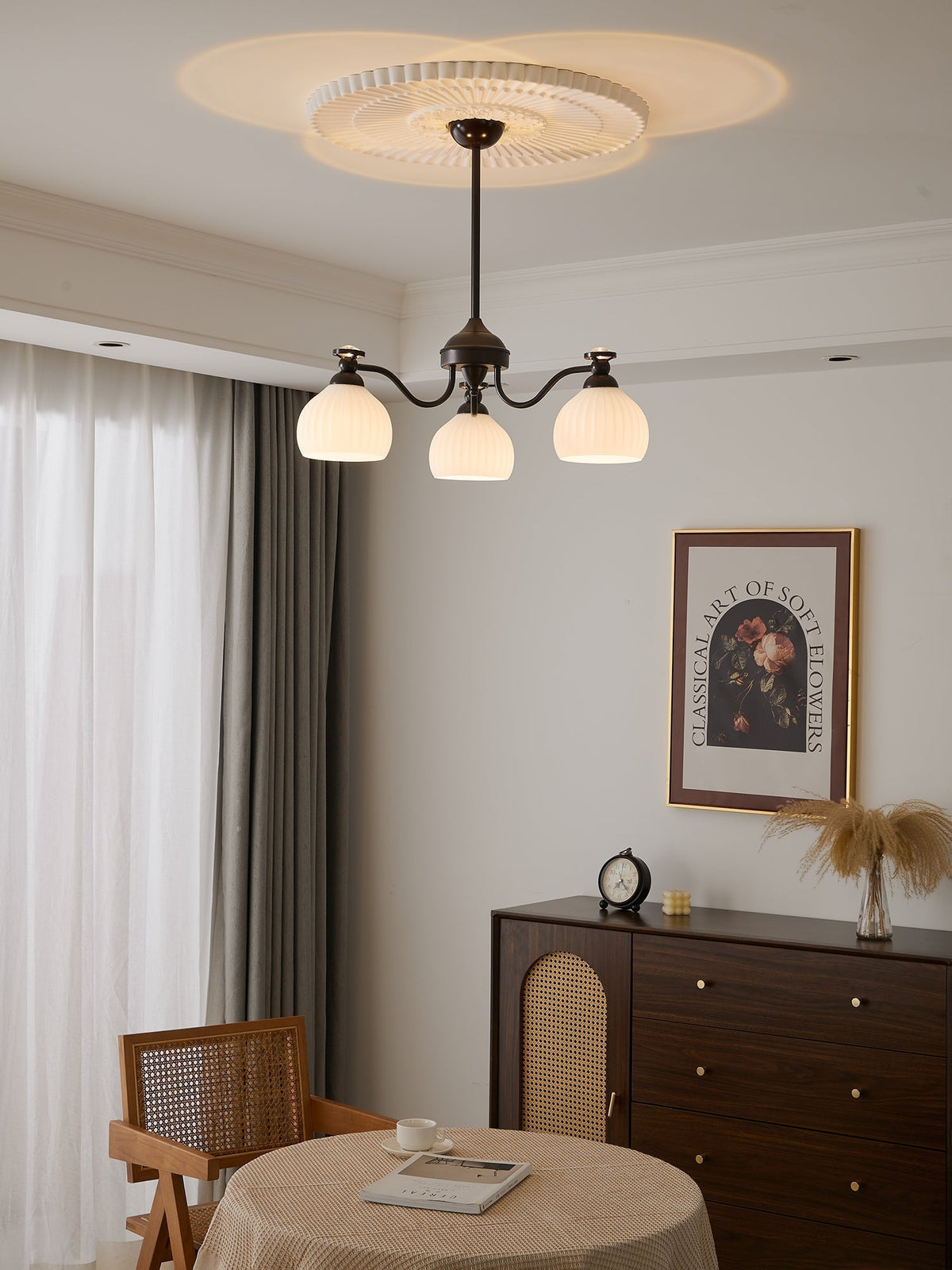 Lustre Vaisseau en verre et métal – vue 19