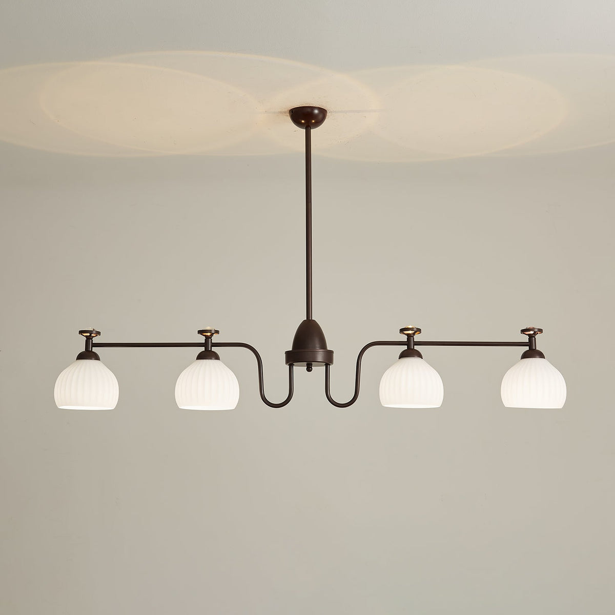 Lustre Vaisseau en verre et métal – vue 22