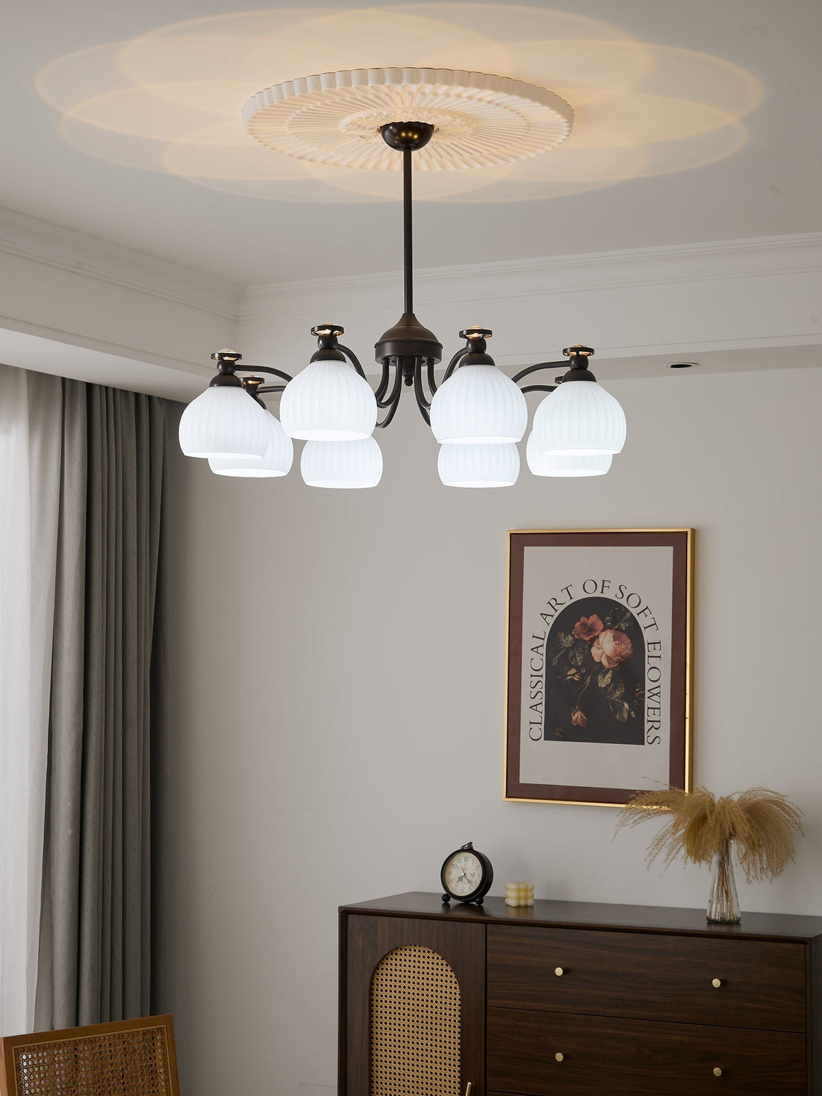 Lustre Vaisseau en verre et métal – vue 8