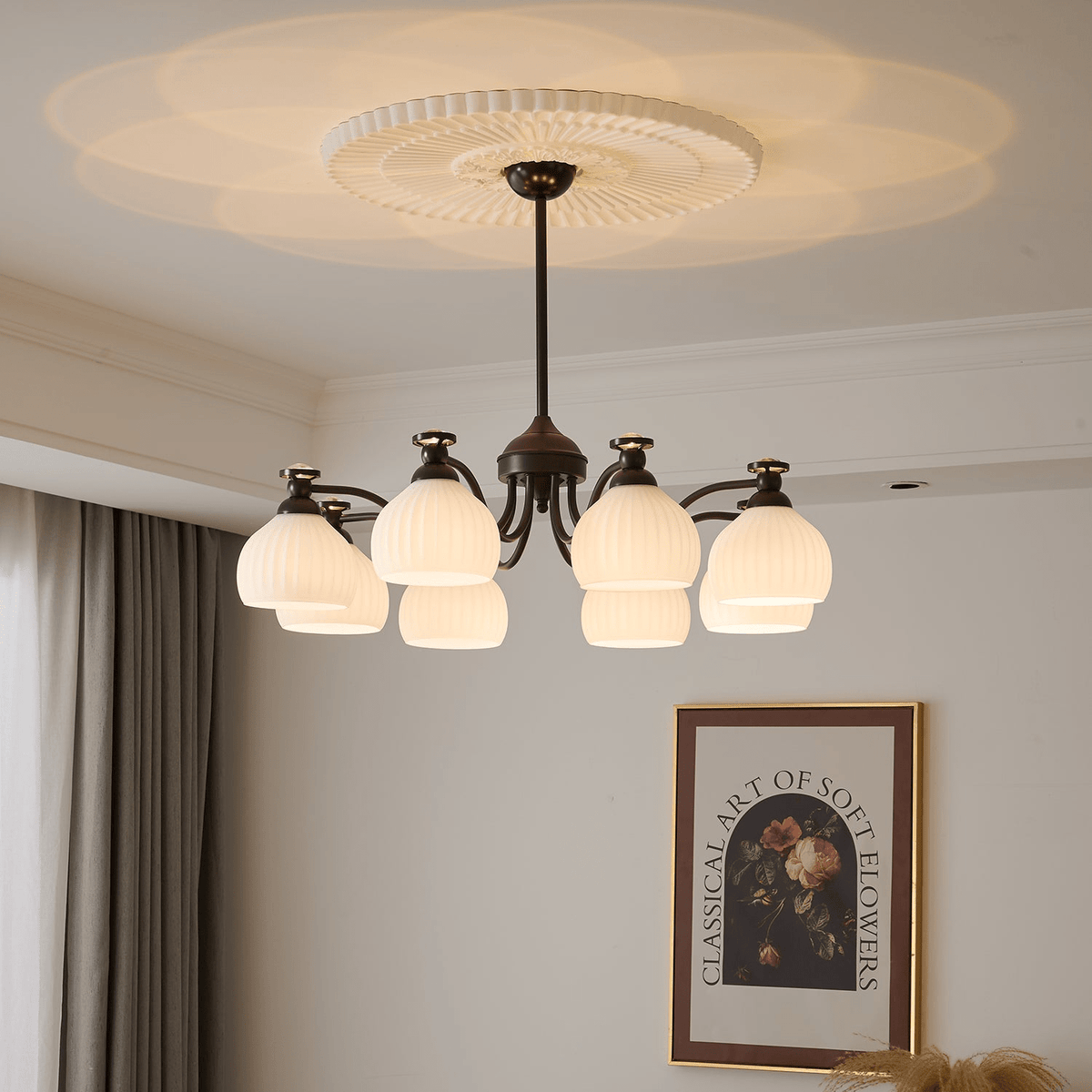 Lustre Vaisseau en verre et métal – vue 4