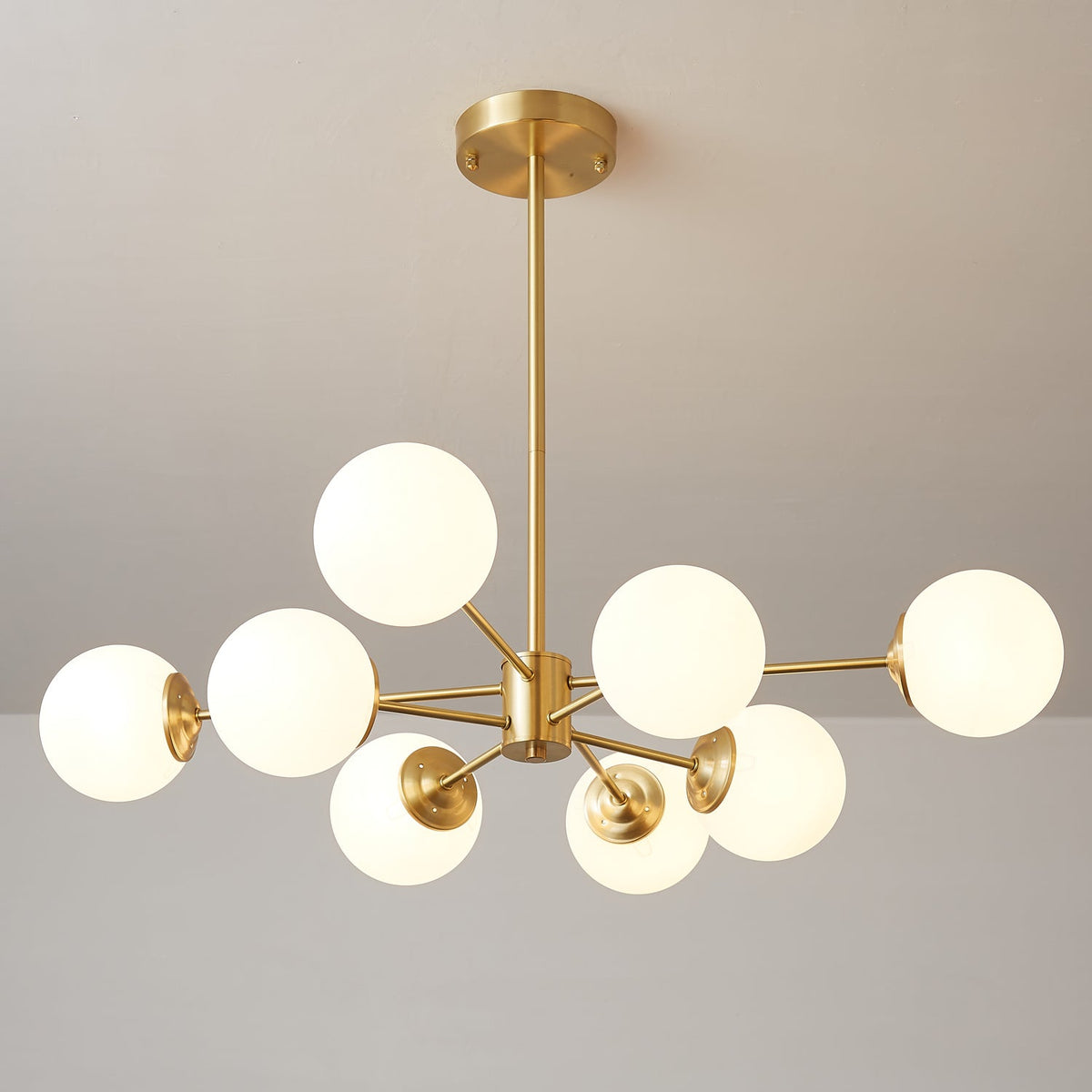 Lustre Cantate en laiton et verre – vue 9