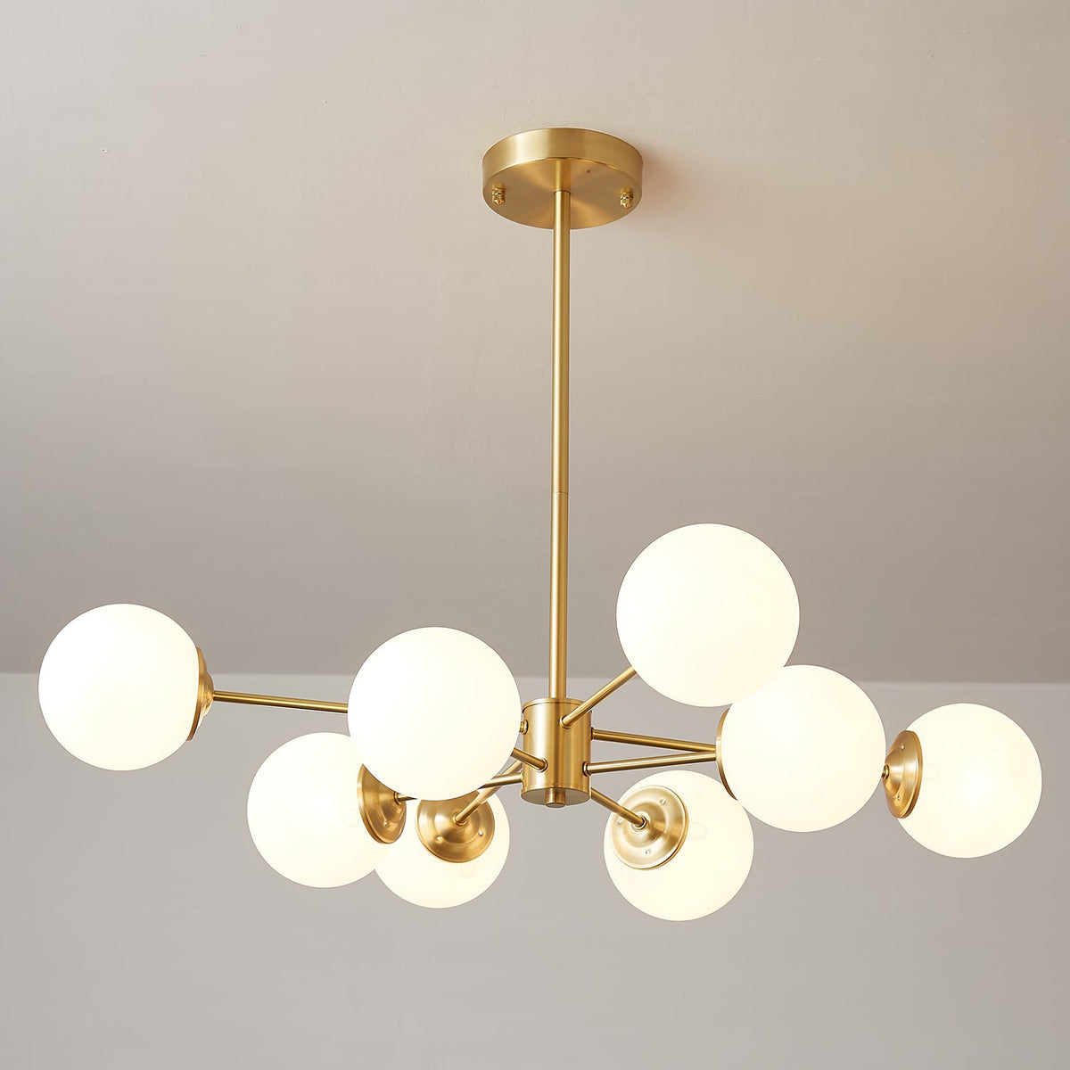 Lustre Cantate en laiton et verre – vue 11