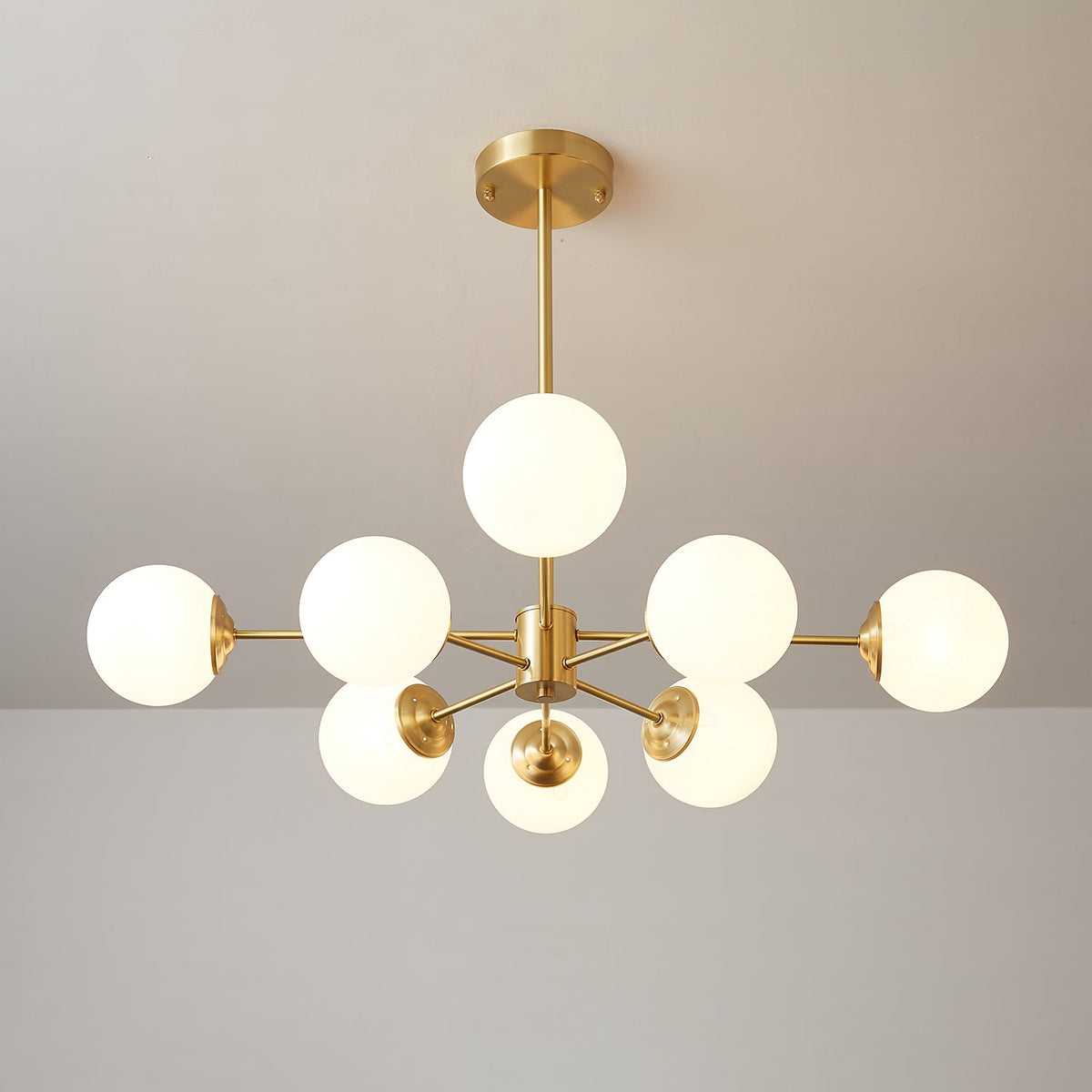 Lustre Cantate en laiton et verre – vue 14