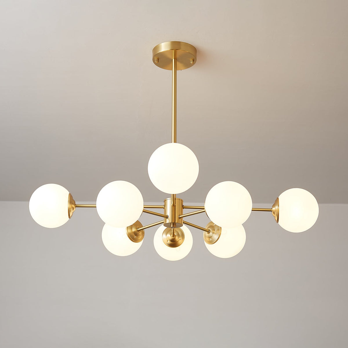 Lustre Cantate en laiton et verre – vue 15