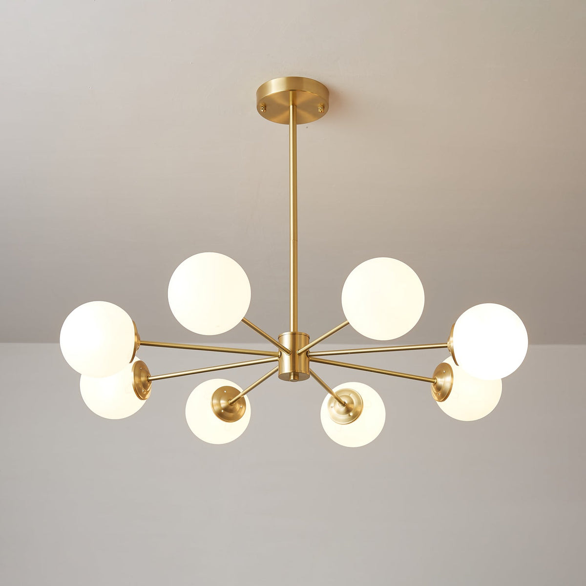 Lustre Cantate en laiton et verre – vue 22