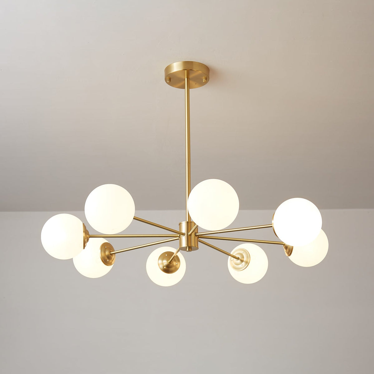Lustre Cantate en laiton et verre – vue 28