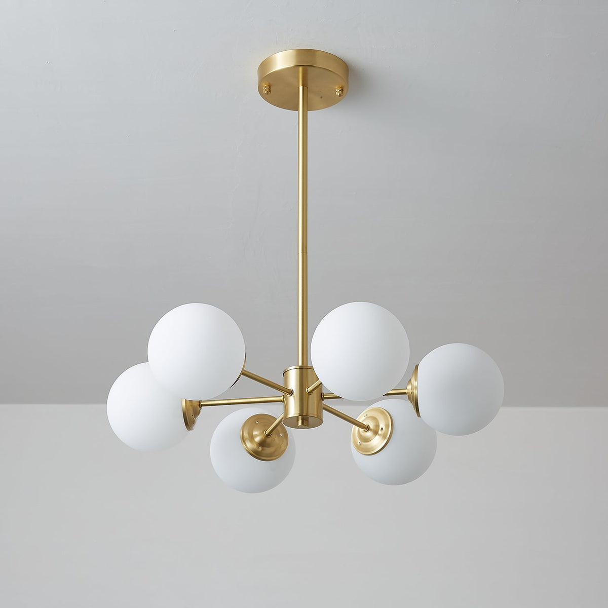Lustre Cantate en laiton et verre – vue 20