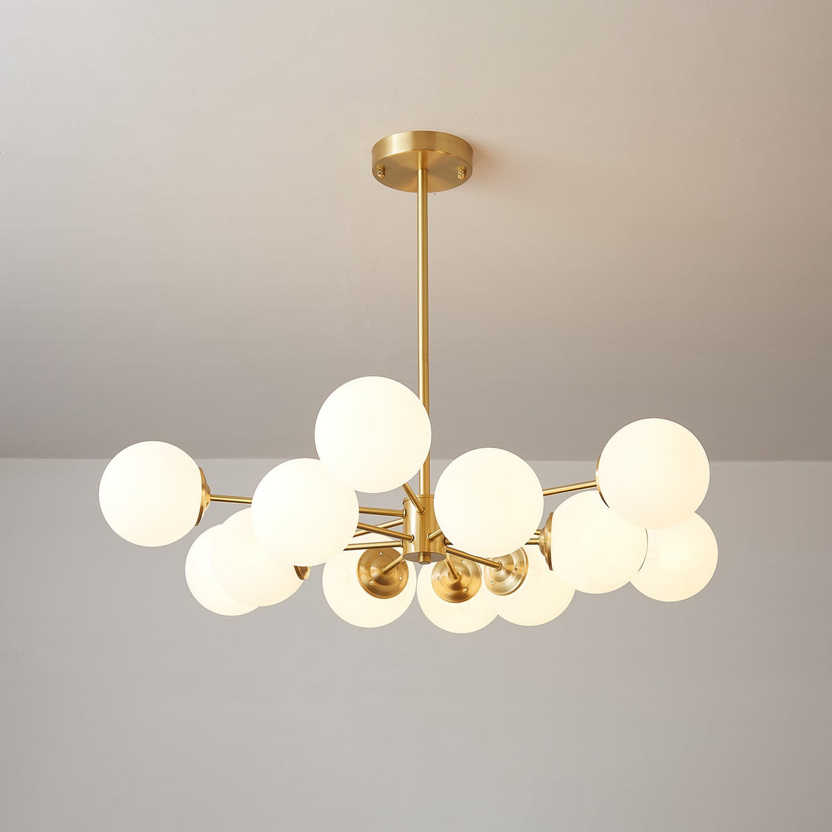 Lustre Cantate en laiton et verre – vue 4