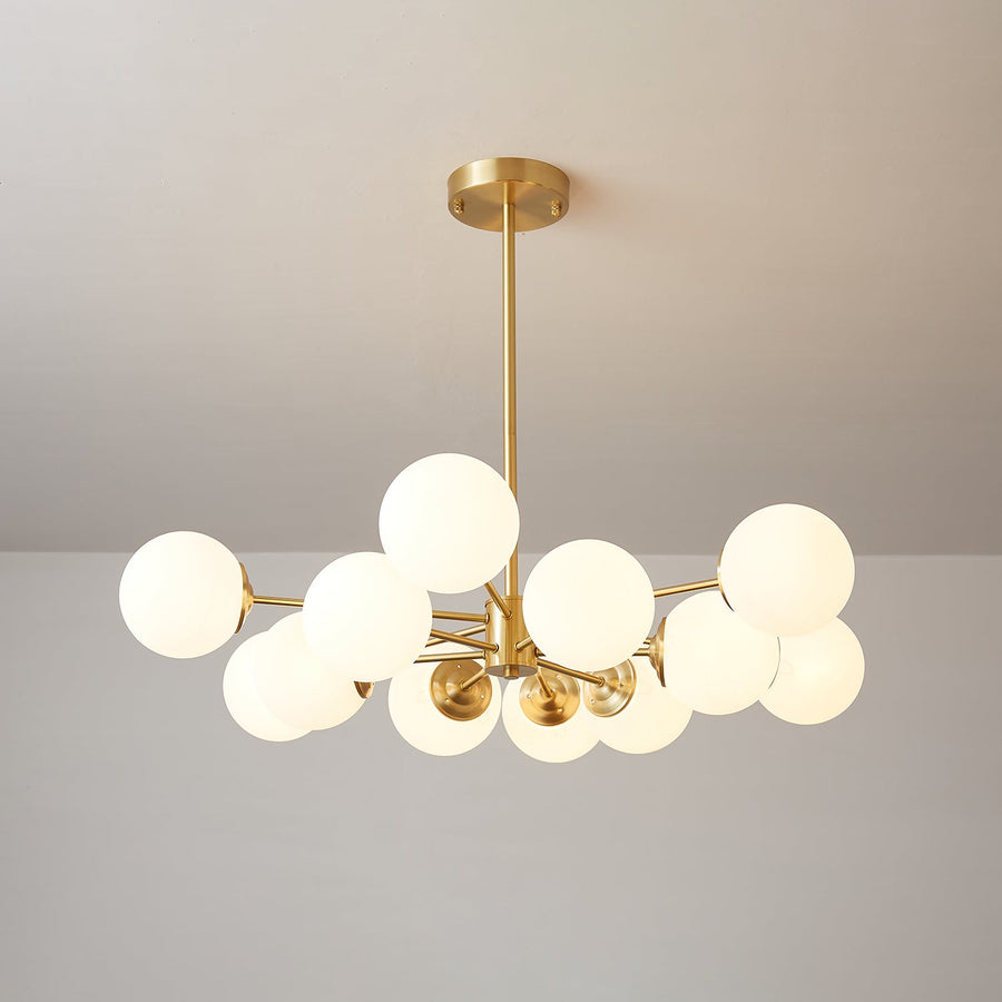 Lustre Cantate en laiton et verre – vue 4