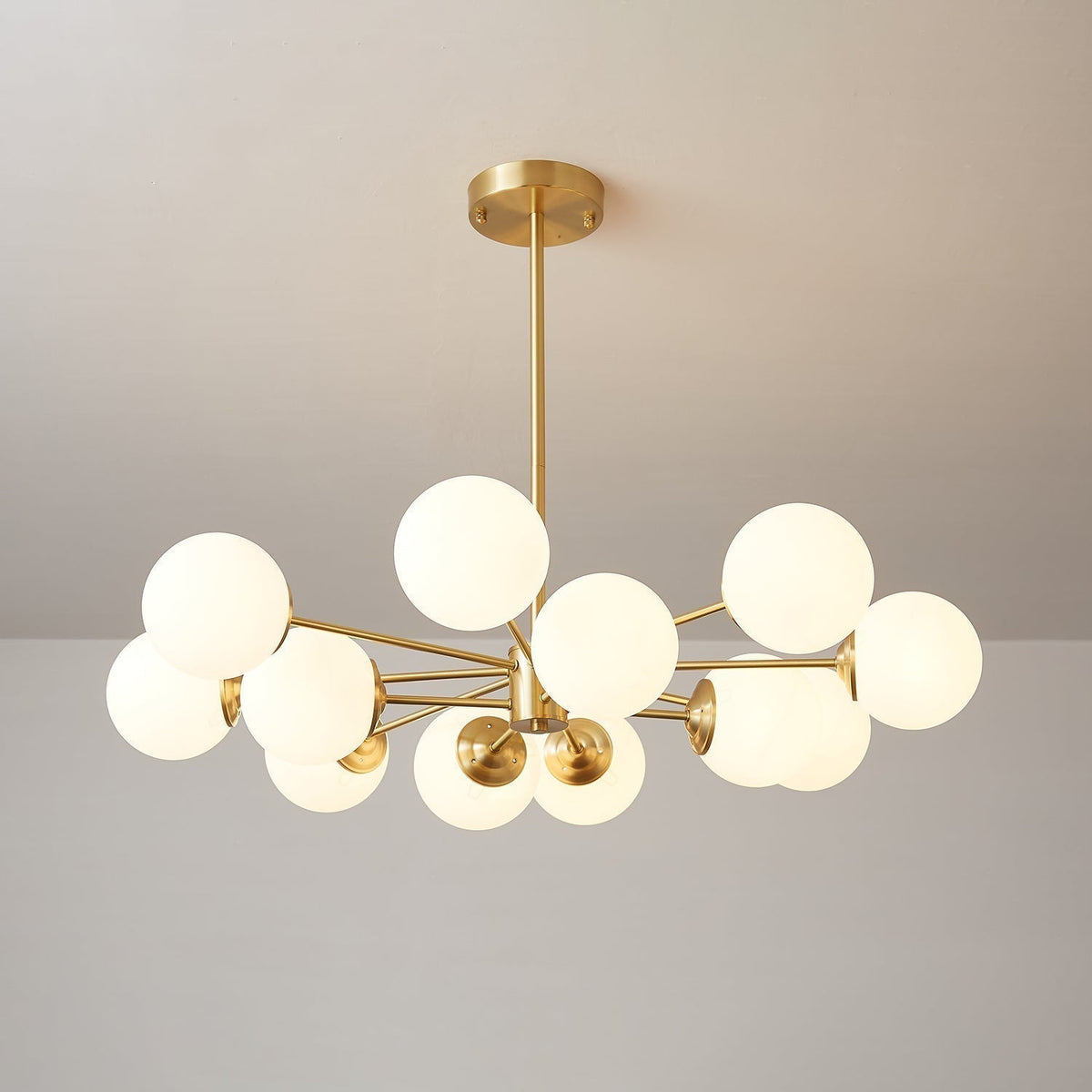 Lustre Cantate en laiton et verre – vue 39