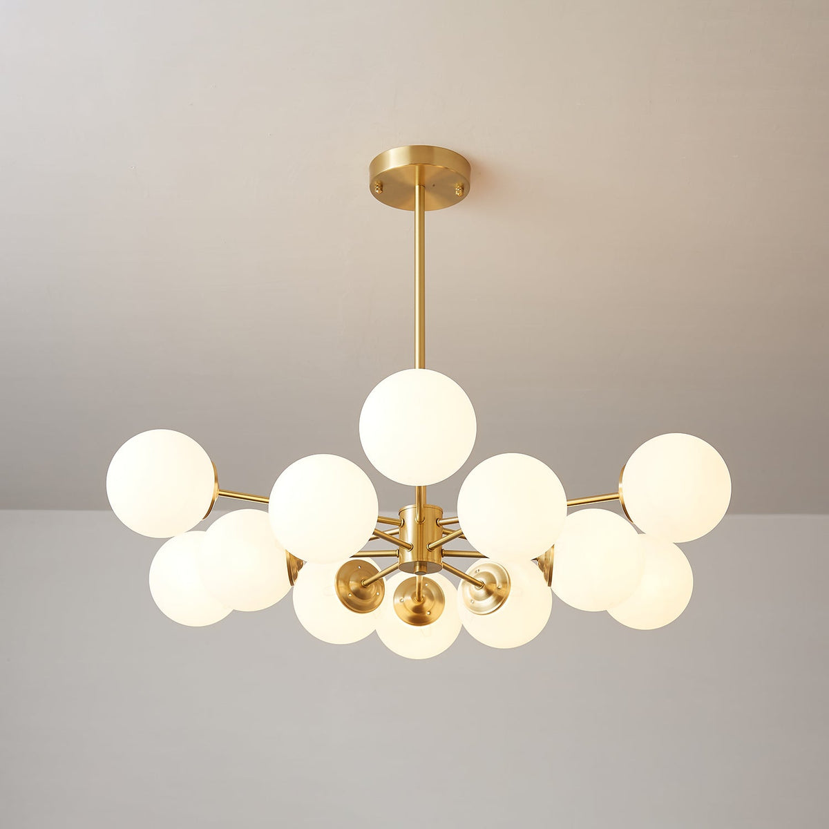 Lustre Cantate en laiton et verre – vue 35