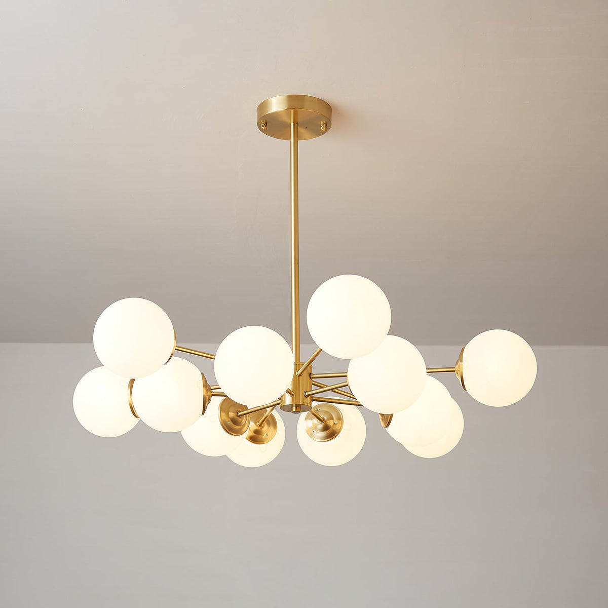 Lustre Cantate en laiton et verre – vue 36