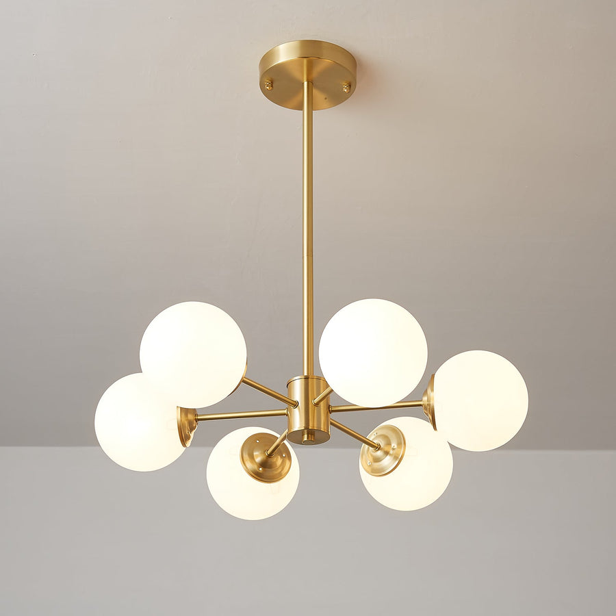Lustre Cantate en laiton et verre – vue 3