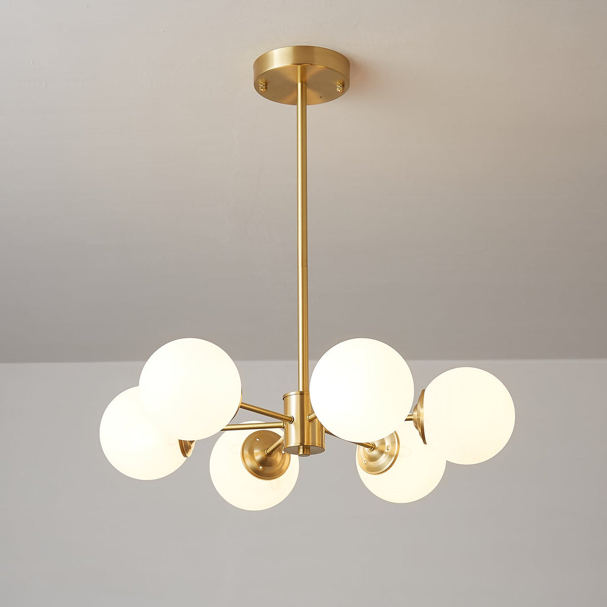 Lustre Cantate en laiton et verre – vue 5