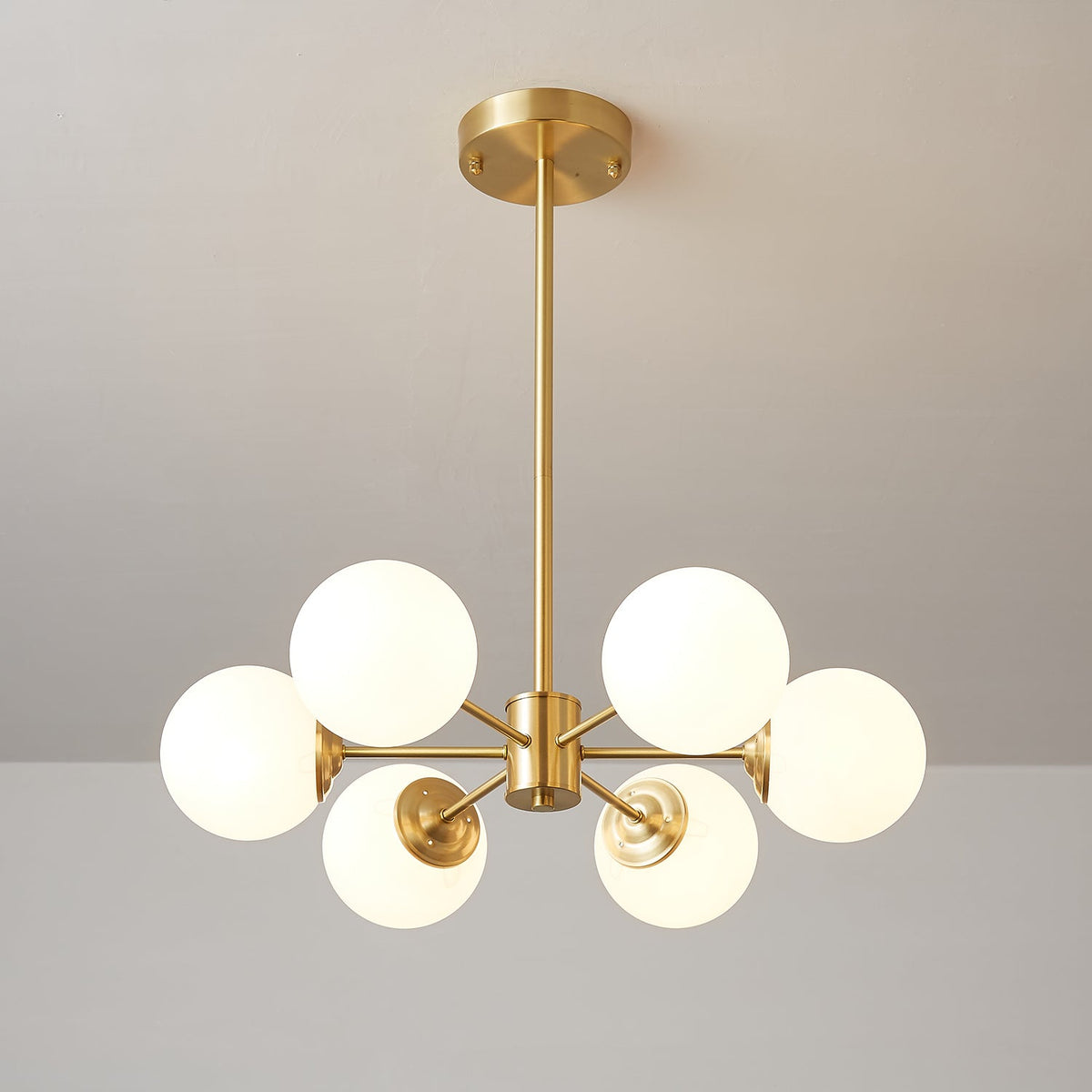 Lustre Cantate en laiton et verre – vue 7
