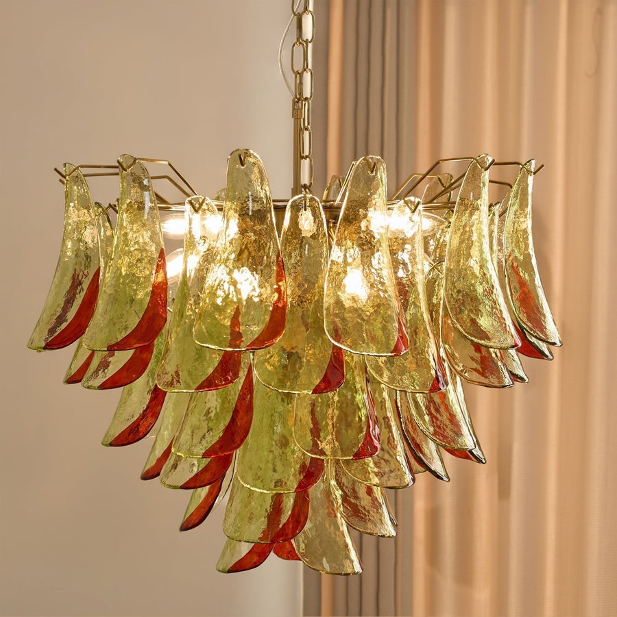 Lustre Falaise en verre et métal – vue 2