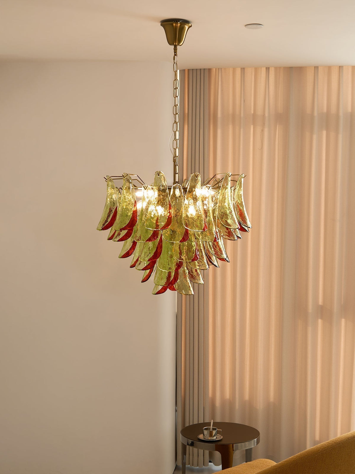 Lustre Falaise en verre et métal – vue 3