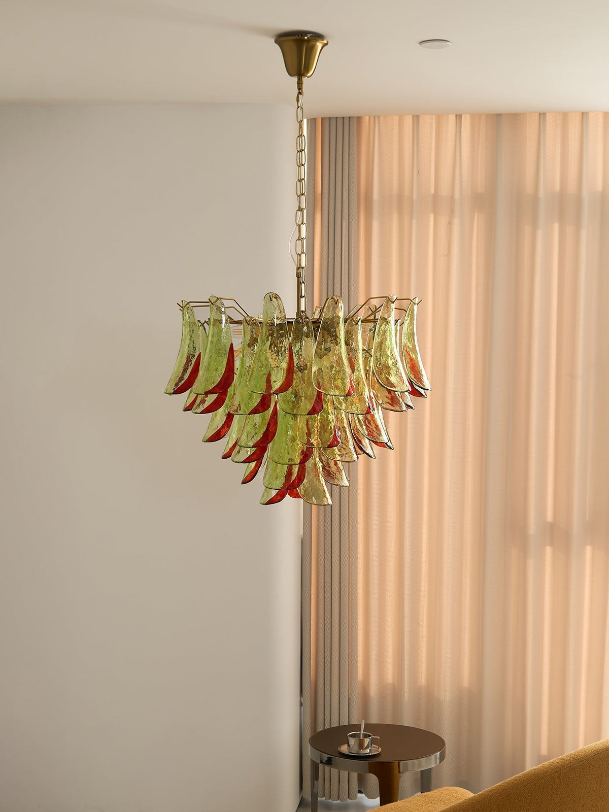 Lustre Falaise en verre et métal – vue 5