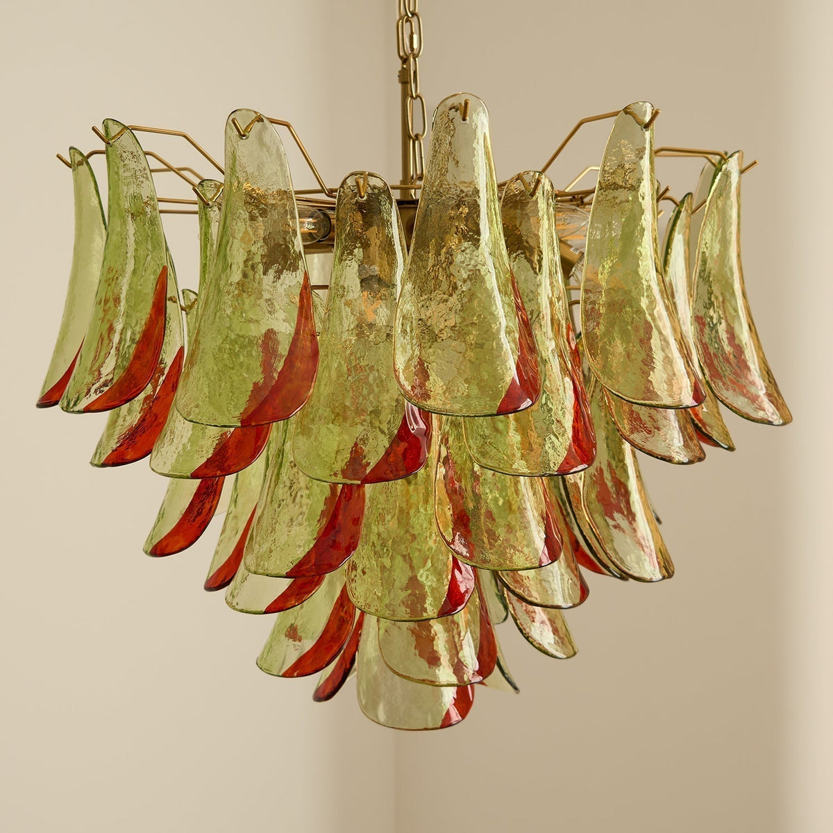 Lustre Falaise en verre et métal – vue 8