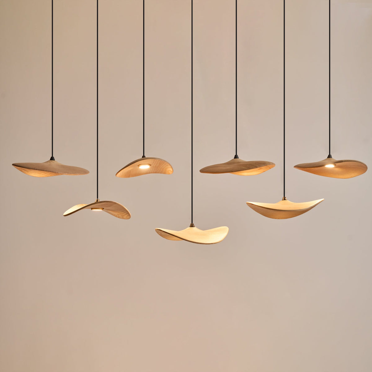 Lustre Saule en bois et métal – vue 53