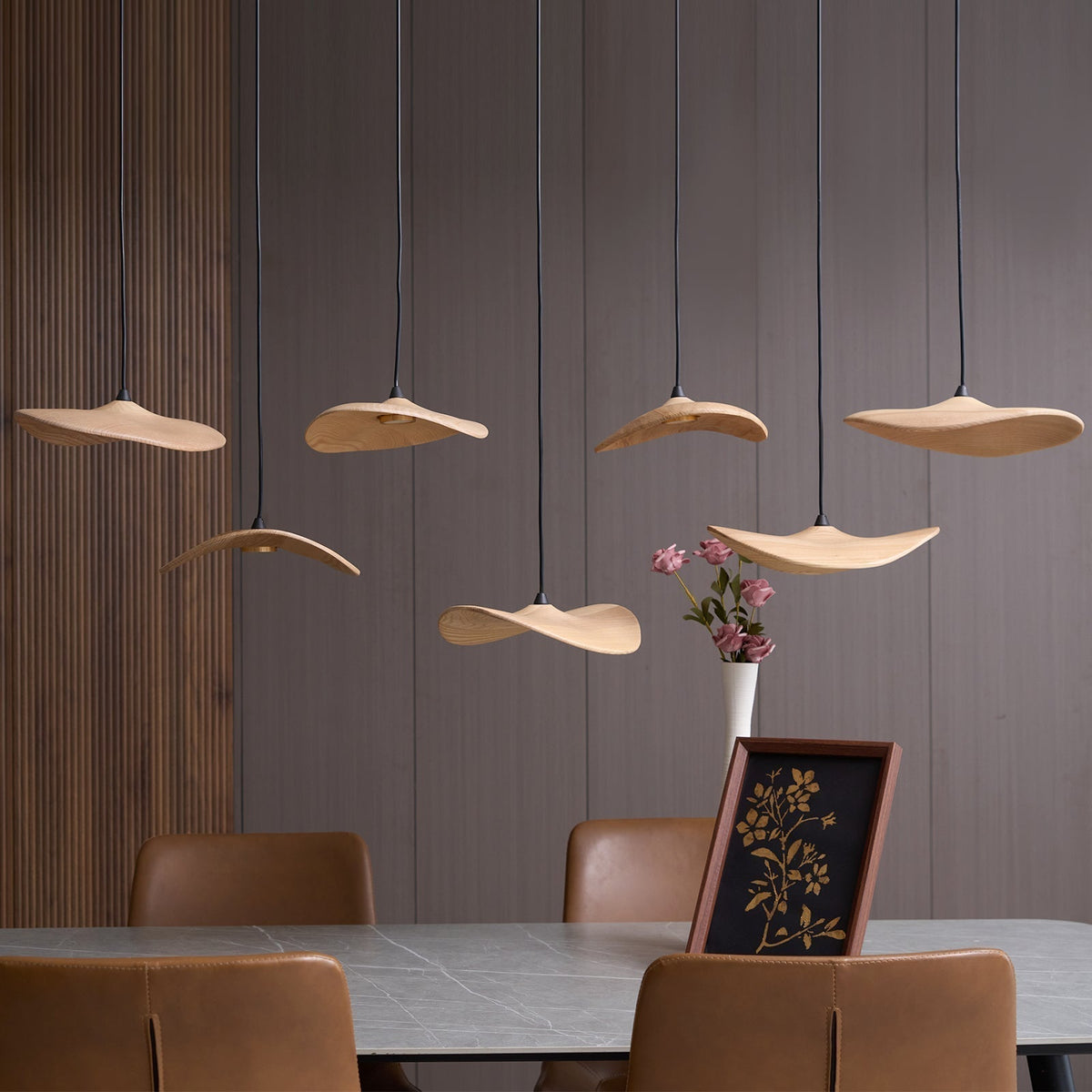 Lustre Saule en bois et métal – vue 52