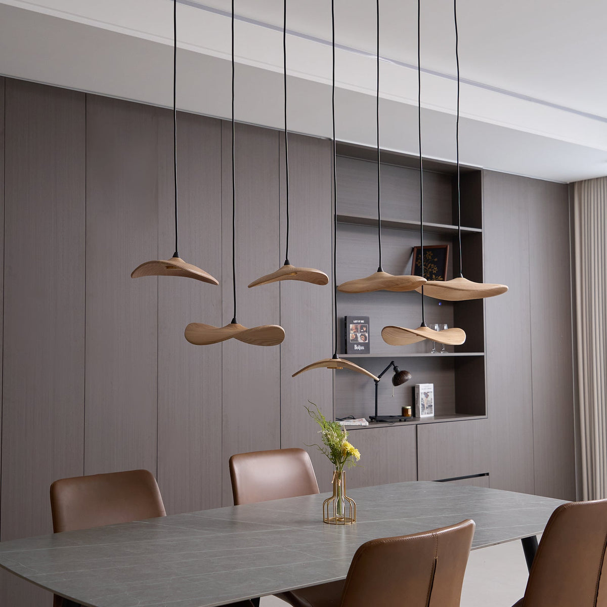 Lustre Saule en bois et métal – vue 12
