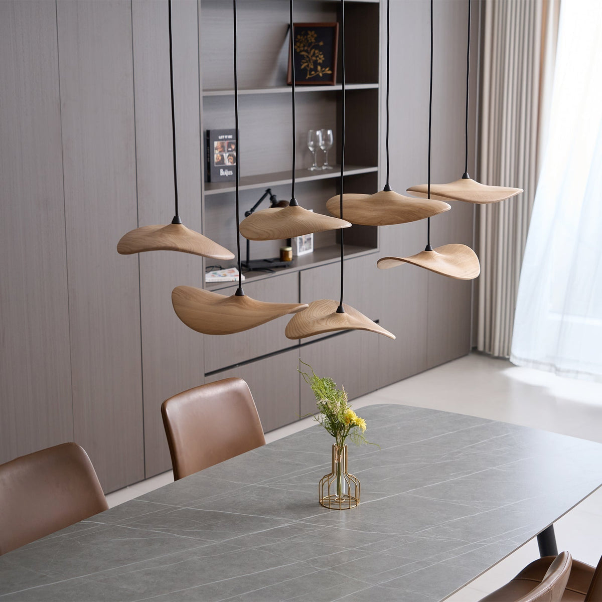 Lustre Saule en bois et métal – vue 85