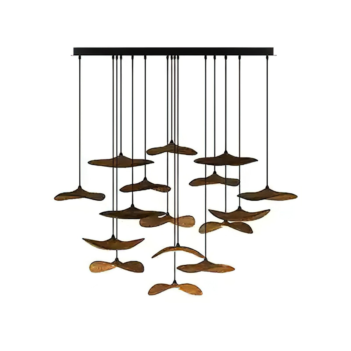 Lustre Saule en bois et métal – vue 80