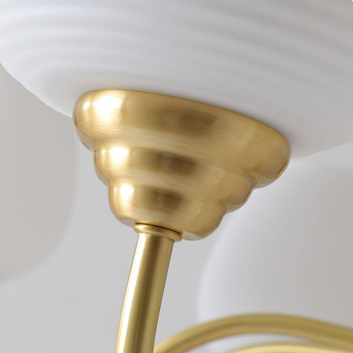Lustre Mascaret en verre et laiton – vue 11