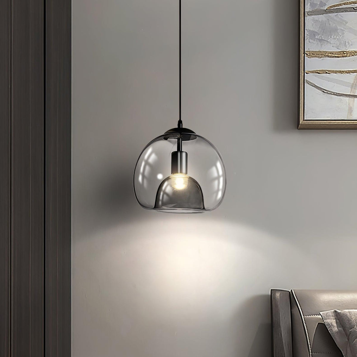 Suspension Océane en verre et métal – vue 31