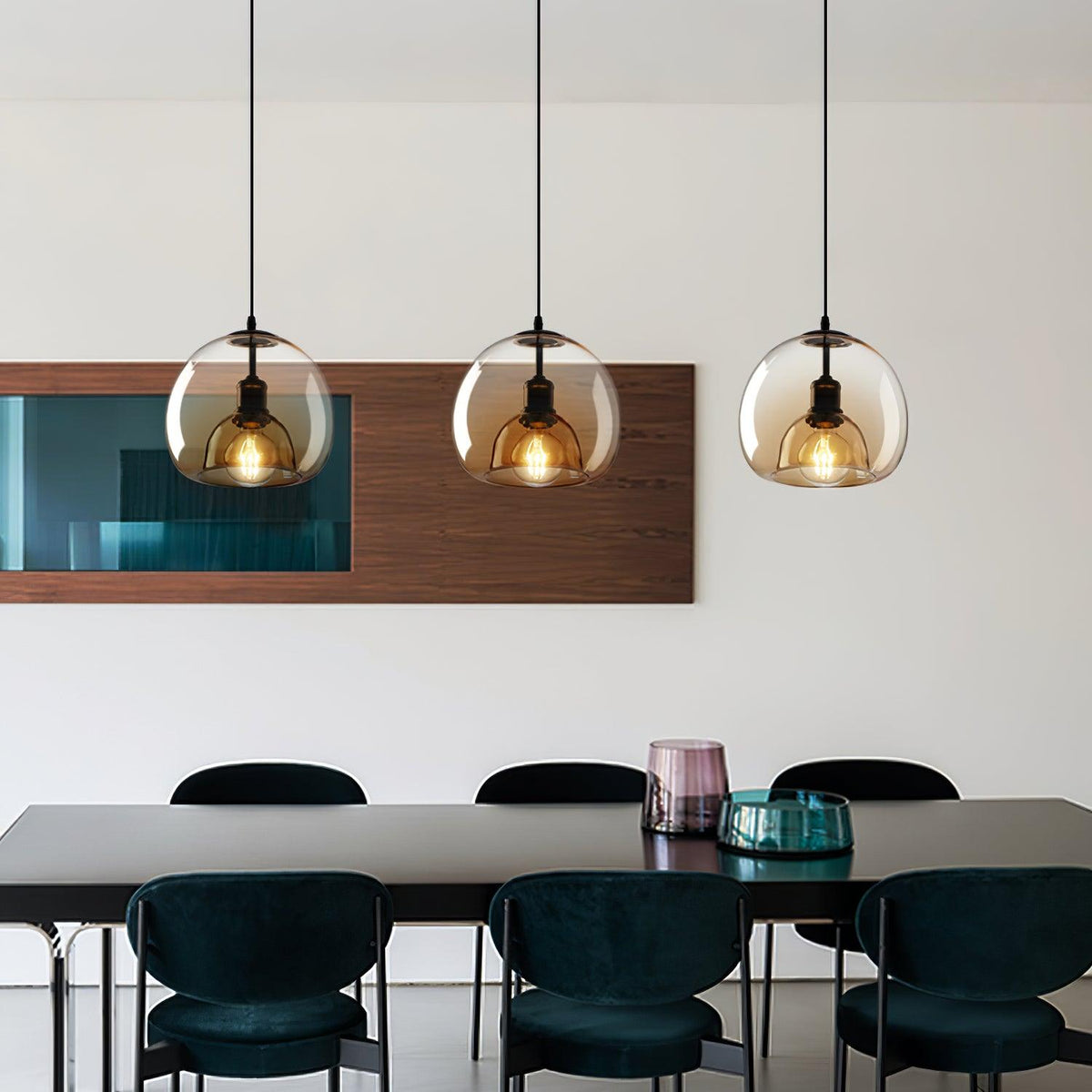 Suspension Océane en verre et métal – vue 27