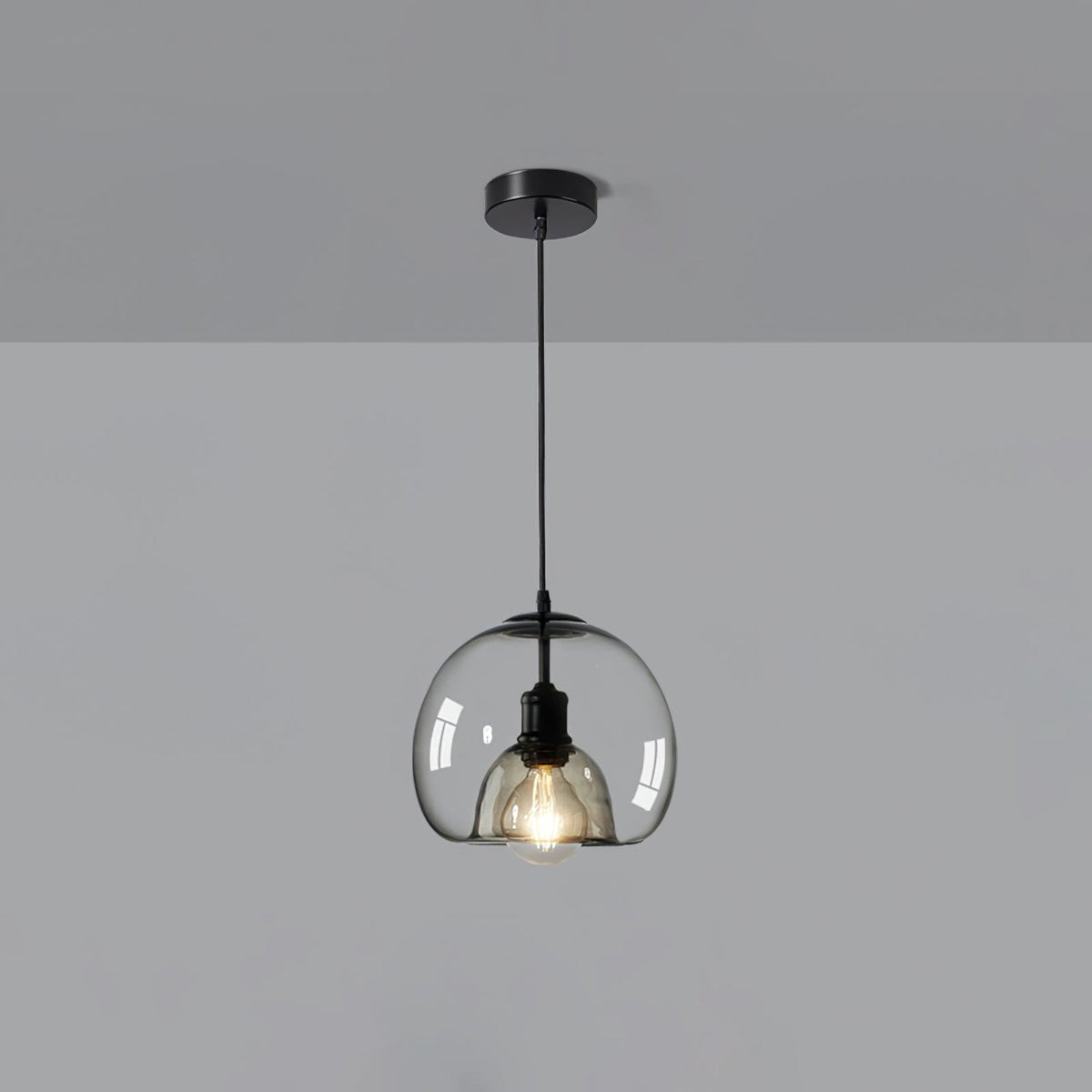 Suspension Océane en verre et métal – vue 14