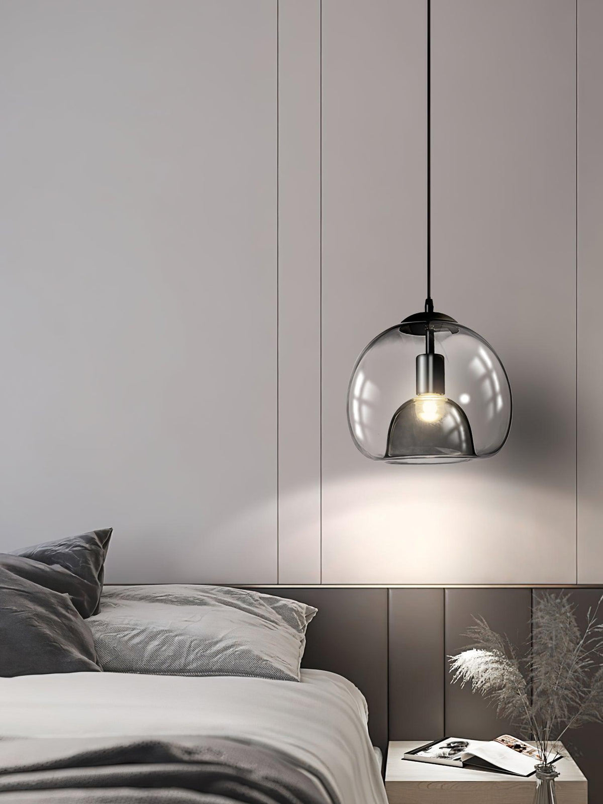 Suspension Océane en verre et métal – vue 30