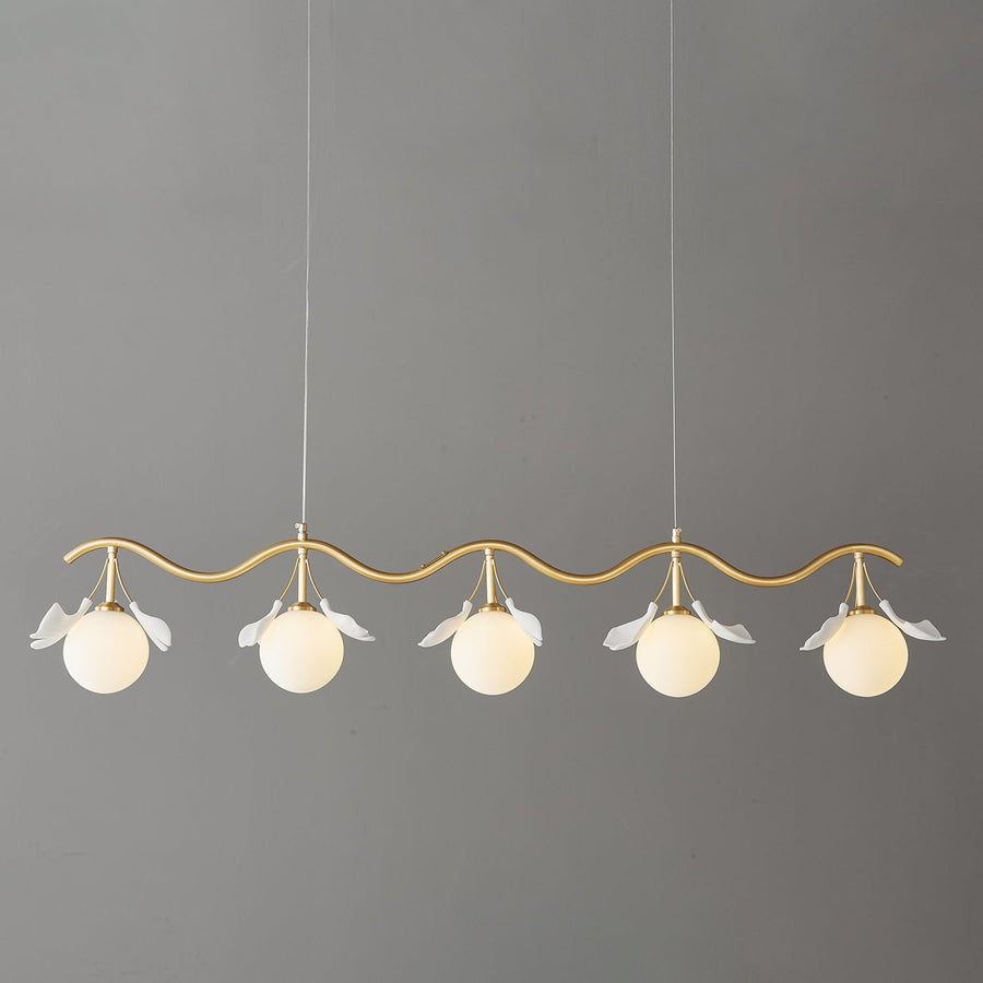 Lustre Lisbonne en céramique et laiton – vue 2
