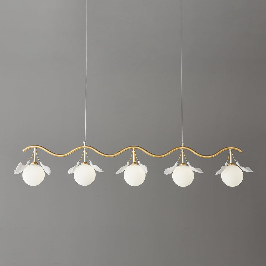 Lustre Lisbonne en céramique et laiton – vue 3