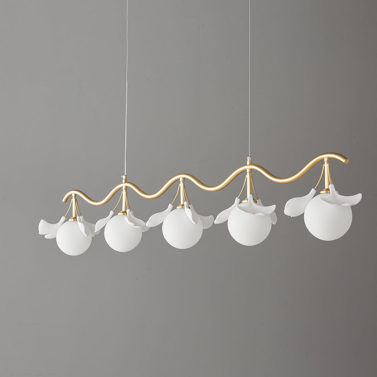 Lustre Lisbonne en céramique et laiton – vue 5