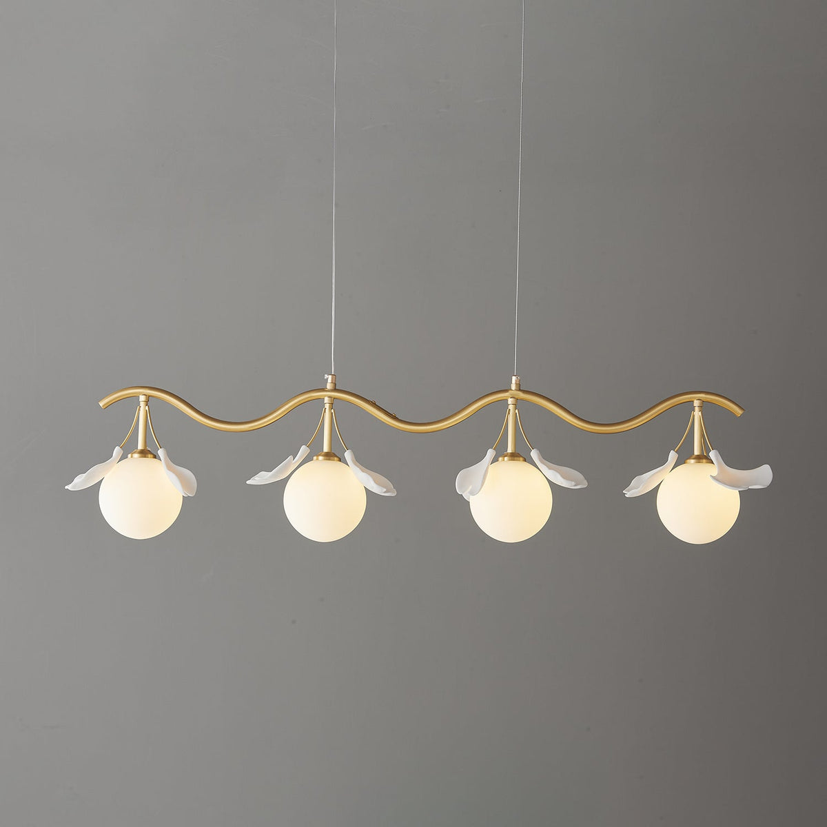 Lustre Lisbonne en céramique et laiton – vue 8