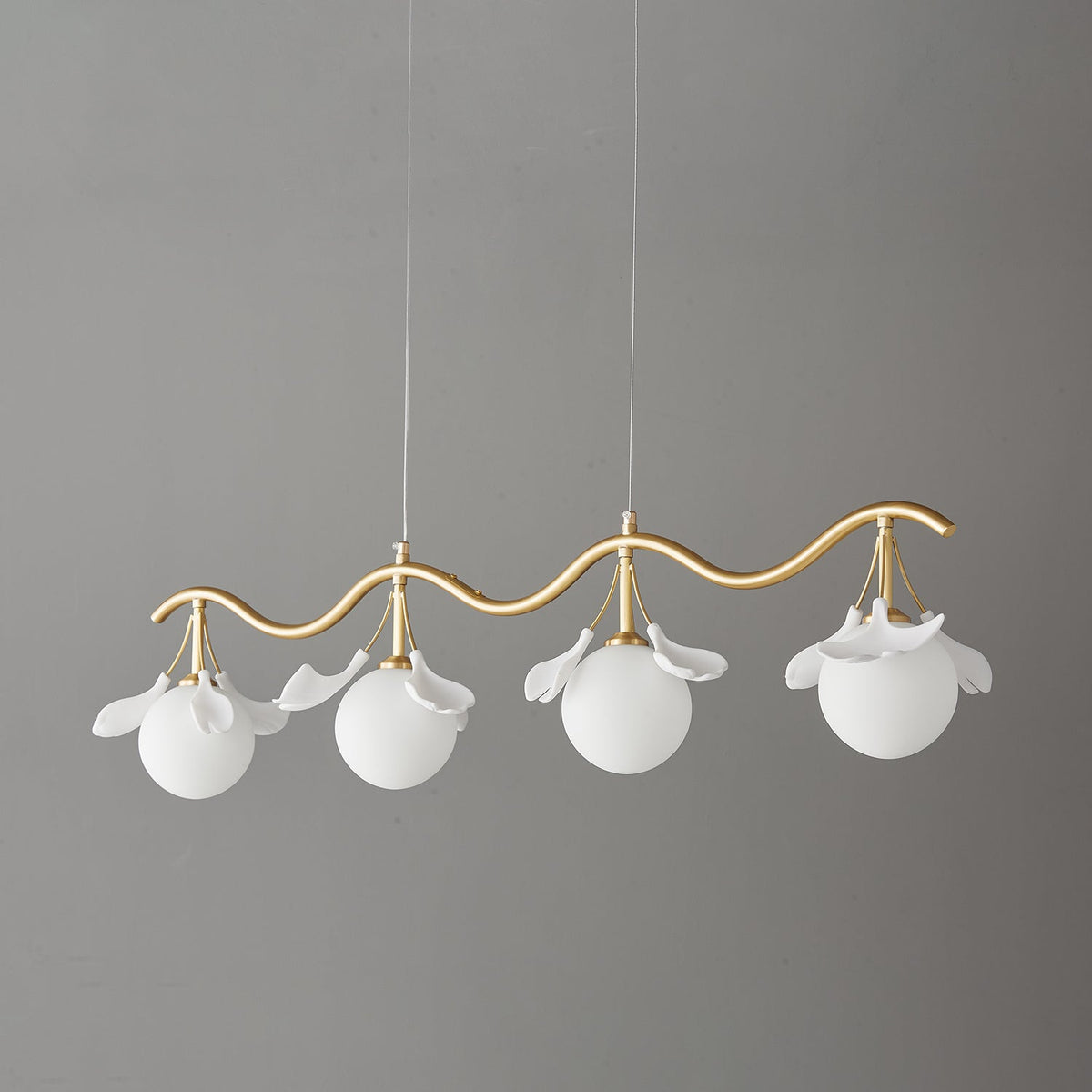 Lustre Lisbonne en céramique et laiton – vue 10